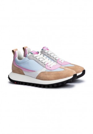 LLOYD SNEAKERS Sportschuhe Damen Braun Rosa | NHK841937