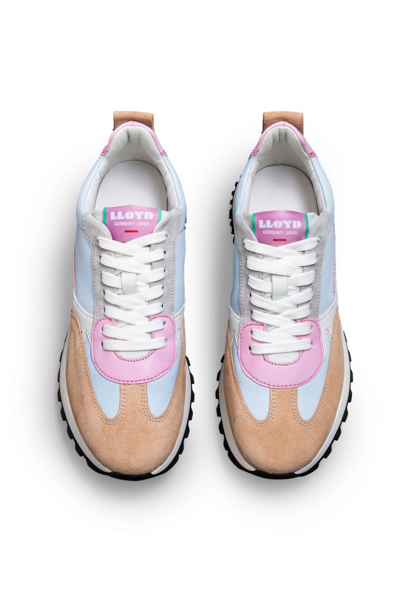 LLOYD SNEAKERS Sportschuhe Damen Braun Rosa | NHK841937