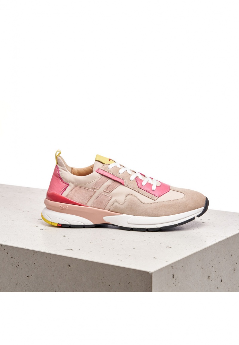 LLOYD SNEAKERS Sportschuhe Damen Braun Rosa | EPJ320857