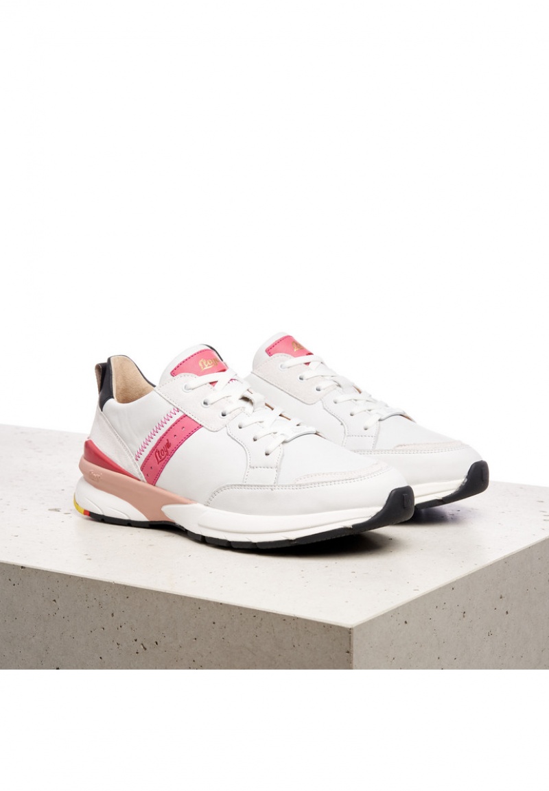 LLOYD SNEAKERS Sportschuhe Damen Weiß Rosa | FSE291834